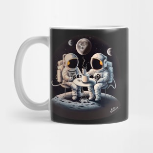 Astronauts drinking coffee in space Mug